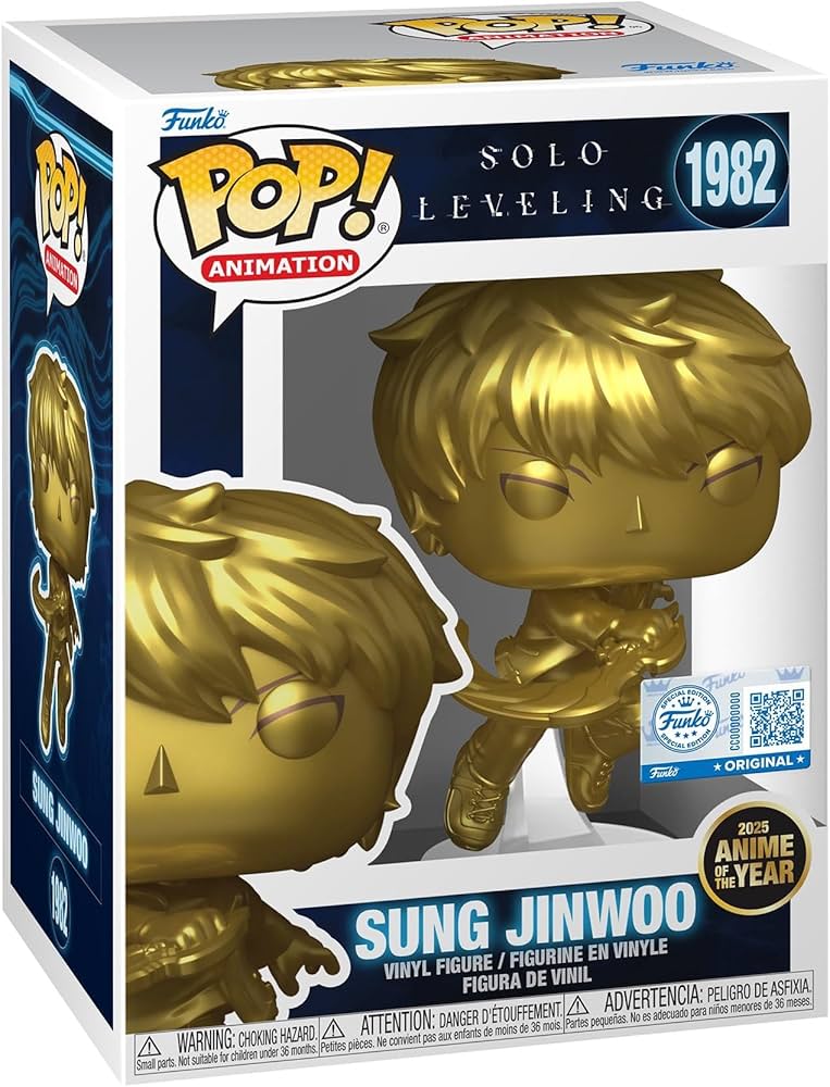 FUNKO POP ANIMATION : SOLO LEVELING - SUNG JINWOO 1982 ANIME OF THE YEAR EXCLUSIVE