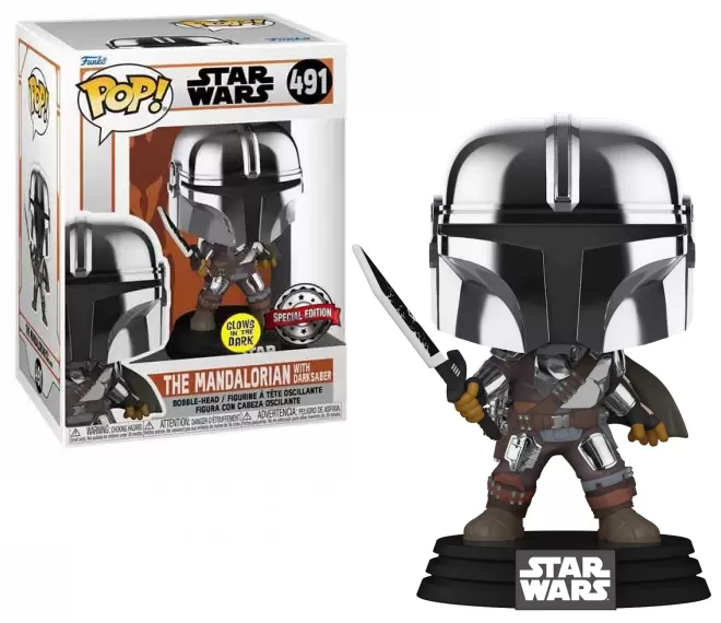 Funko Pop THE MANDALORIAN - POP Star Wars 491 - Mandalorian with Darksaber