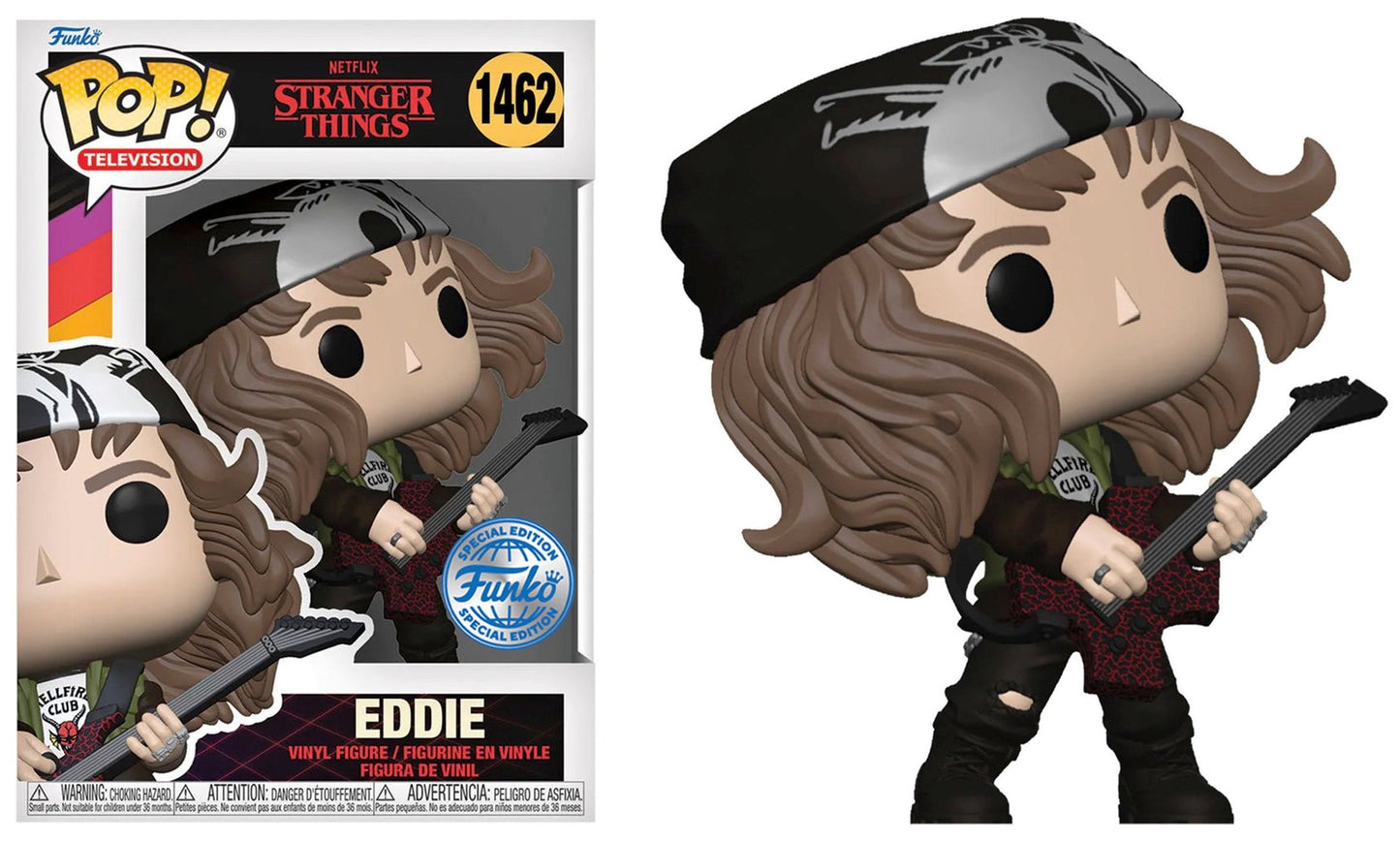 Funko Pop STRANGER THINGS S4 - POP TV 1462 - Eddie avec Guitare (MT)