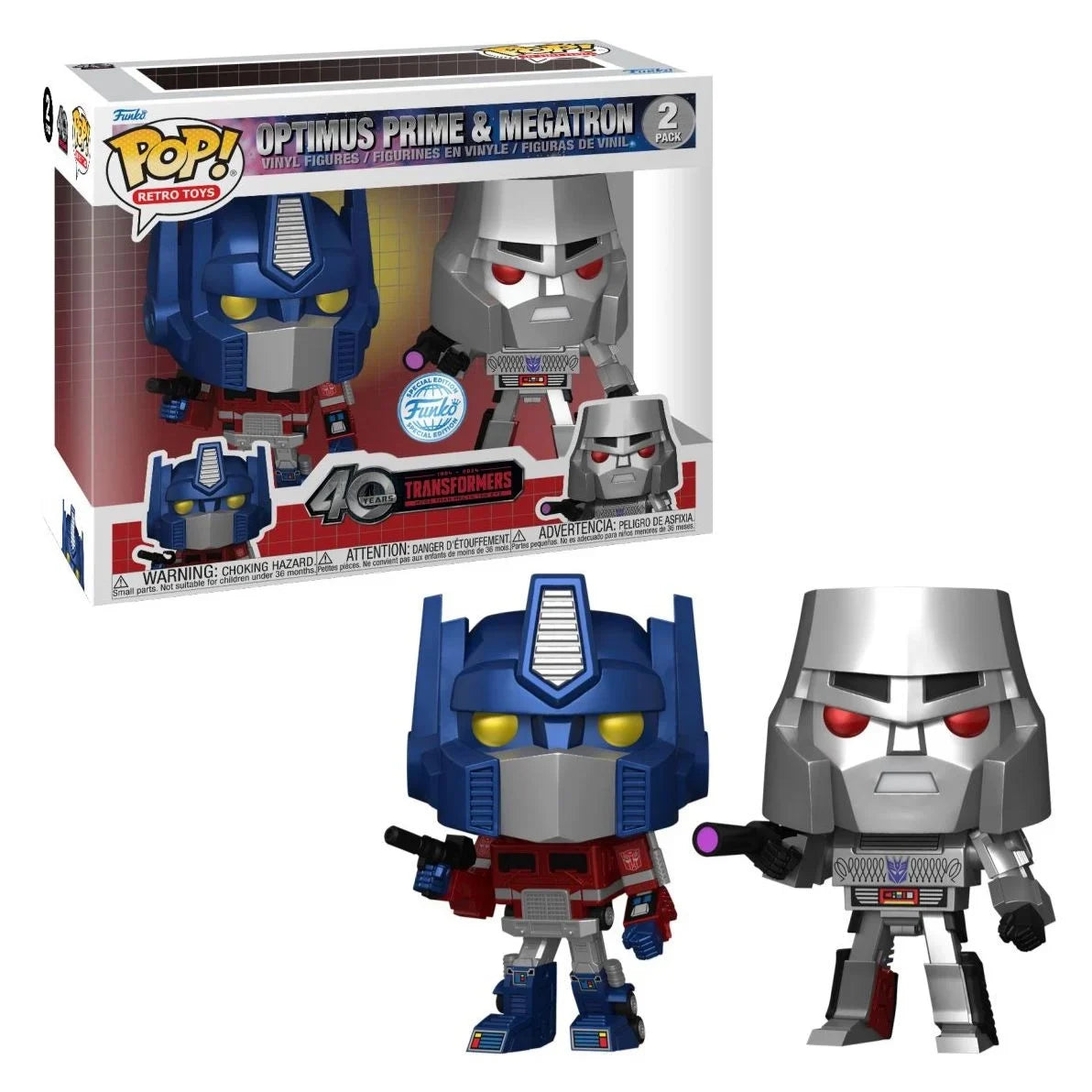 Funko Pop Retro Toys - Optimus Prime/Megatron - Transformers 2 Pack