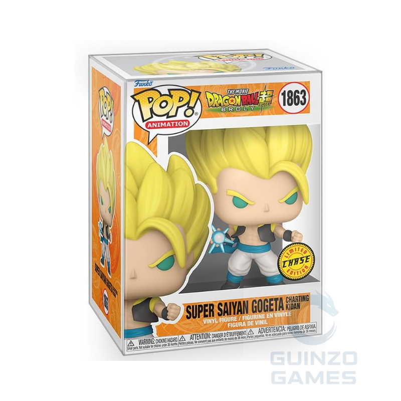 Scatola Funko Pop con figura Chase di Gojeta Super Saiyan, capelli biondi