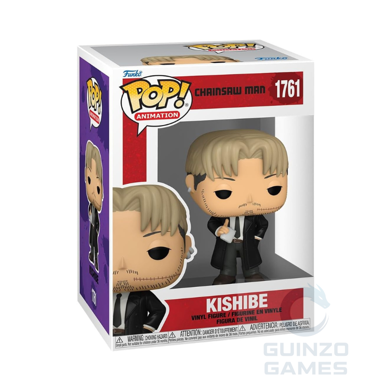 Figura da collezione Funko POP in scatola, Kishibe, capelli biondi e completo nero