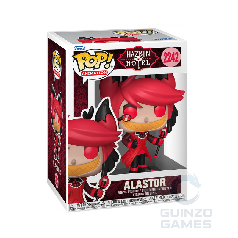 Confezione figurina Funko Pop! Alastor 2242 con cappotto rosso, corna nere