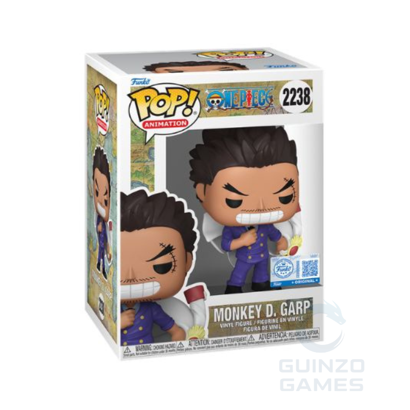 Figura Funko Pop di Monkey D. Garp giovane, in scatola da collezione.