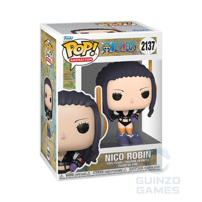 Figura Funko Pop Animation One Piece di Nico Robin, capelli scuri, abito blu