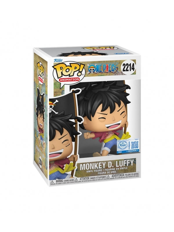 FUNKO POP ANIMATION : ONE PIECE - MONKEY D. LUFFY WITH FLAG 2214 EXCLUSIVE