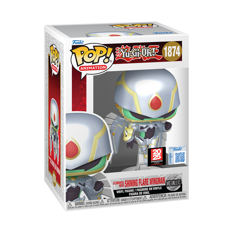 FUNKO ANIMATION: YU-GI-OH - ELEMENTAL HERO SHINING FLARE WINGMAN (METALLIC) 1874 AX SHARED 2025