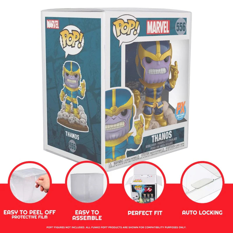 EVORETRO - Premium Funko Pop Plastic Protector da 6"