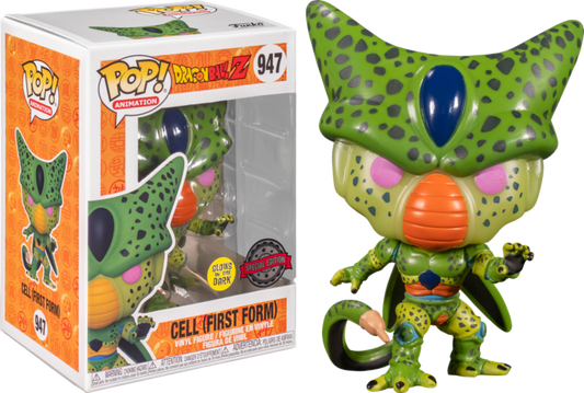 Funko Pop DRAGON BALL Z - POP  947 - Cell First Form (GITD) SPECIAL EDITION
