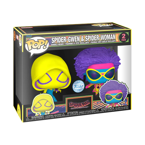 Funko Pop SPIDER-MAN ATSV - POP 2 Pack - Spider-Gwen & Spider-Woman (BLKLT)