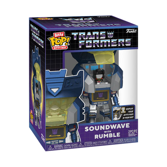 Bitty Pop Bitty Bots - Soundwave with Rumble - Transformers
