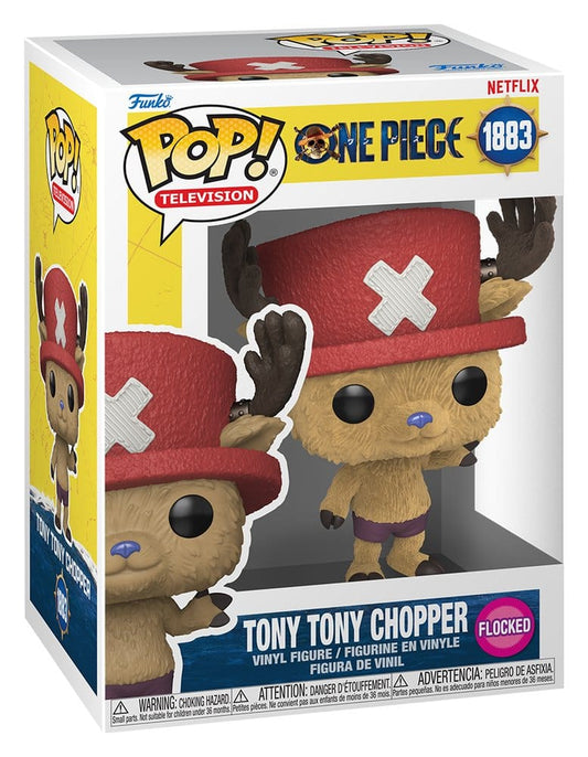 FUNKO POP ANIMATION : ONE PIECE - TONY TONY CHOPPER 1883 FLOCKED (NETFLIX)