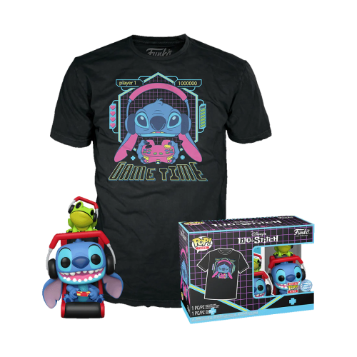 Funko Pop LILO STITCH - POP  XXX - Gmr Stitch with frog + Tee (L)