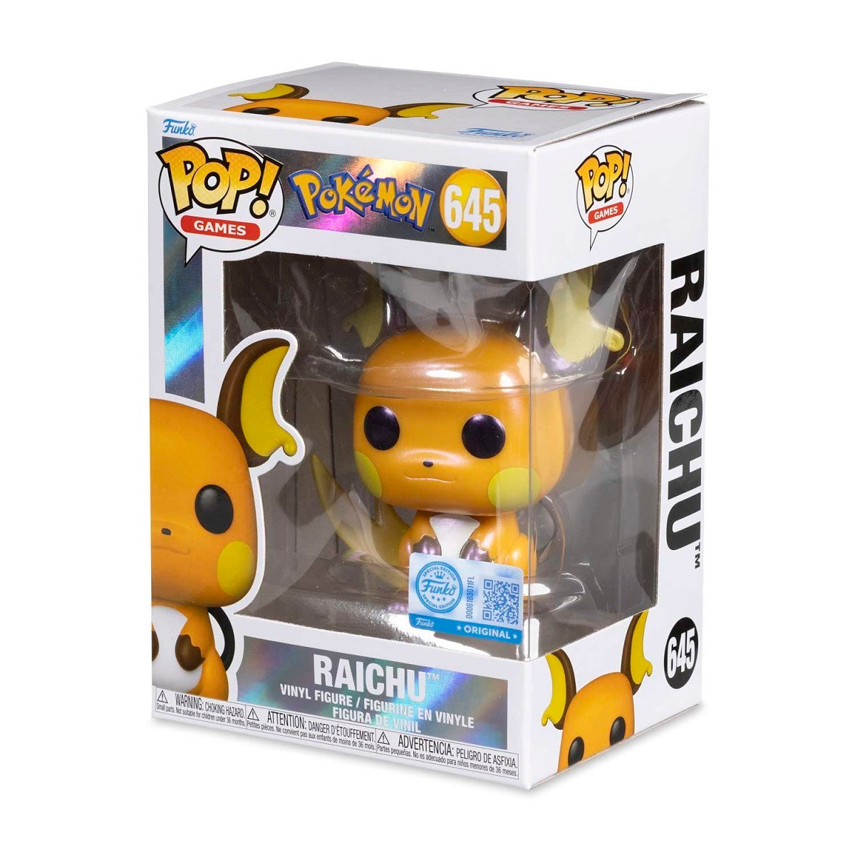 FUNKO POP GAMES : POKEMON - RAICHU 645 POKEMON CENTER EXCLUSIVE (PREORDER)