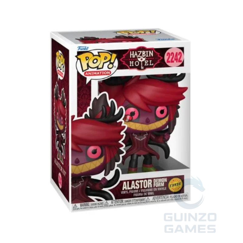Funko POP! figura Alastor 2242 Chase nella confezione, stile demone rosso e nero