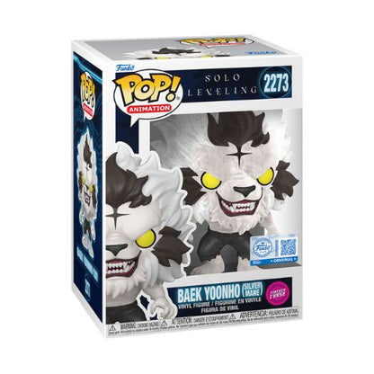 FUNKO POP ANIMATION : SOLO LEVELING - BAEK YOONHO (SILVER MANE) 2273 EXCLUSIVE BUNDLE CHASE