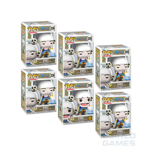 Set di Funko POP in scatola con figura Enel Chase, esclusiva