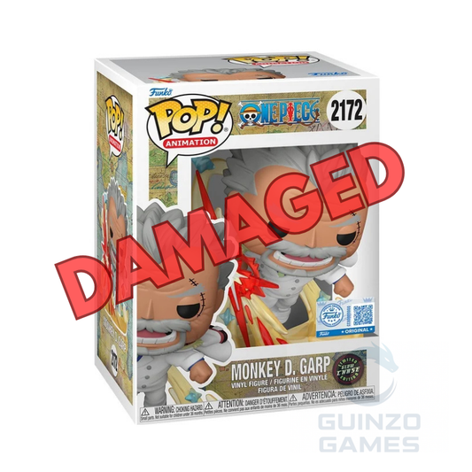 Scatola Funko POP One Piece con figura vinile Monkey D. Garp in abito bianco e grigio