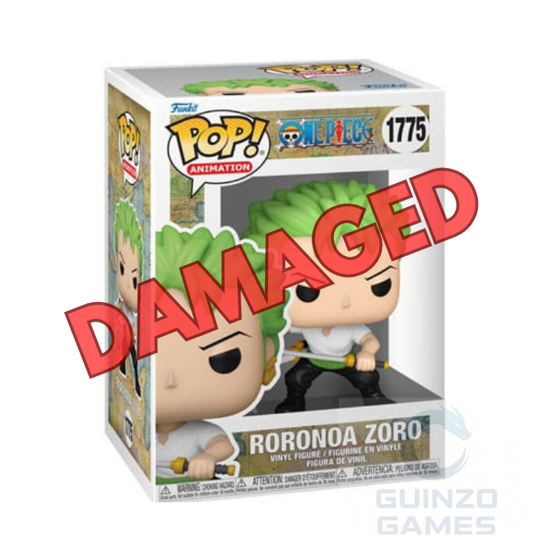 Action figure Funko POP One Piece con Roronoa Zoro, capelli verdi, spada