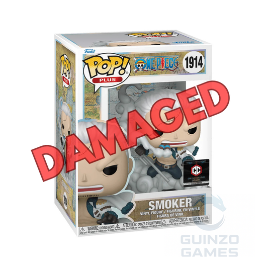 Scatola Funko Pop! Smoker 1914, figura in vinile grigia, dettagli One Piece
