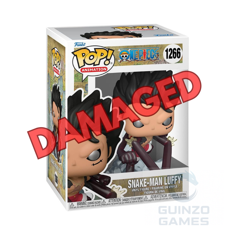 Scatola con figurina Funko Pop in vinile Snake-Man Luffy, in posa.