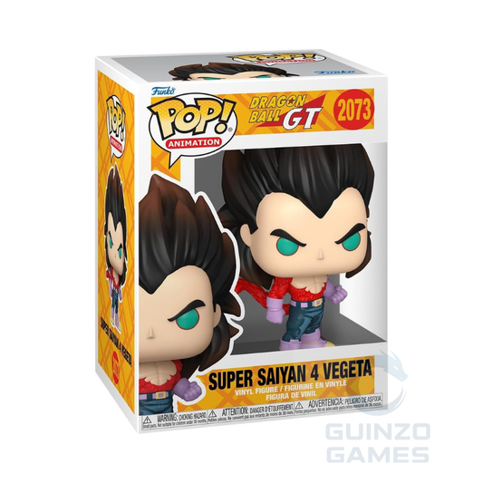 Figura Funko Pop di Super Saiyan 4 Vegeta in confezione con numero 2073