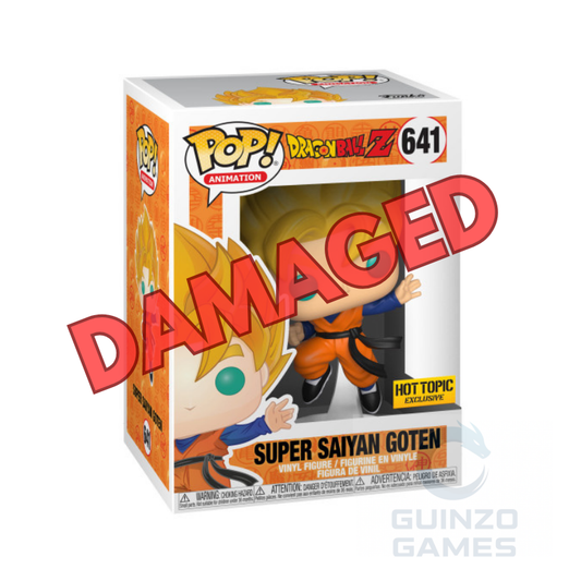 Scatola figurina Funko Pop Super Saiyan Goten 641, confezione Hot Topic