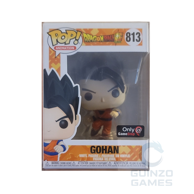 Action figure Funko POP di Gohan in scatola da collezione, esclusiva GameStop