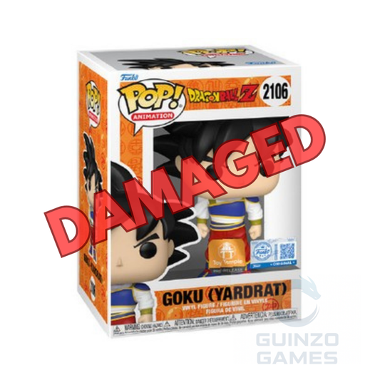 Scatola Funko Pop di action figure Goku (Yardrat) con personaggio in stile cartoon