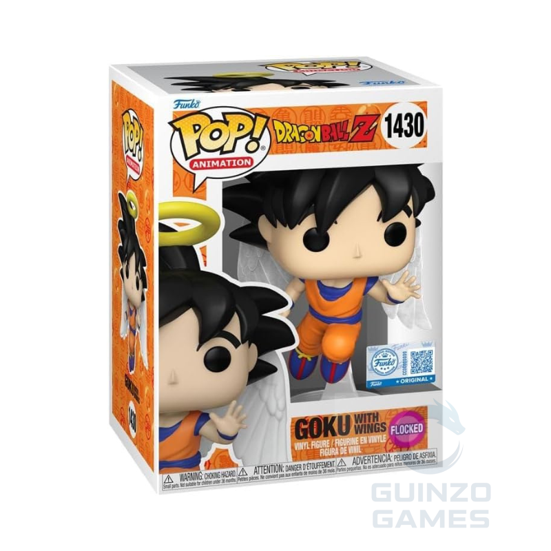 Figura vinilica Funko Pop! Goku con ali, scatola esclusiva flocked 1430