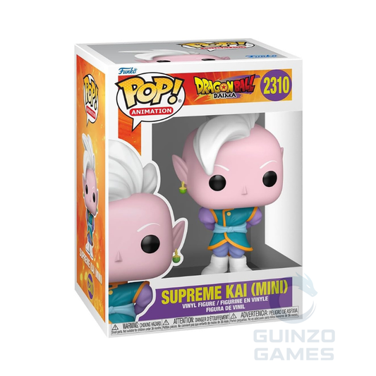 Figurina vinile Supreme Kai (mini) con dettagli lilla e abito blu, testa rosa