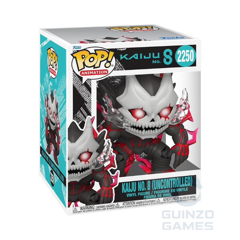 Figura da collezione Funko POP Kaiju in scatola, vista laterale con testa grigia e occhi rossi