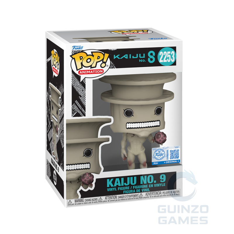 Funko POP Kaiju No.9, figurina in vinile in scatola con testa grigia e accessorio rosso
