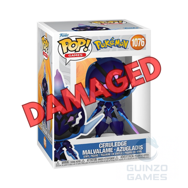Scatola Funko POP Games Pokémon Ceruledge 1076, figura blu e viola con spade
