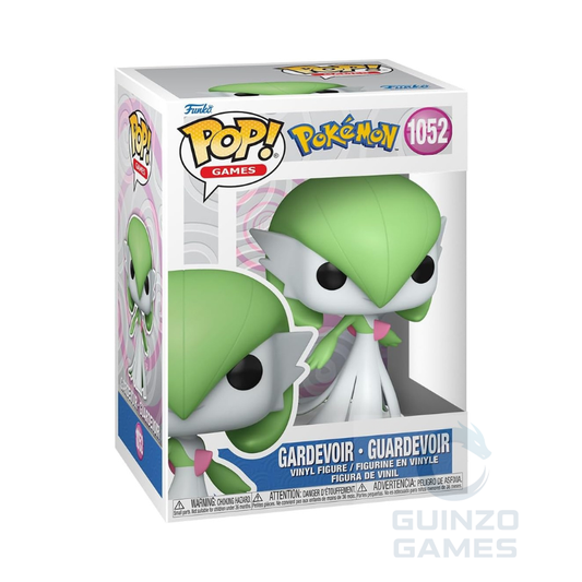Action figure Funko Pop Pokémon Gardevoir 1052 in confezione, testa verde e corpo bianco