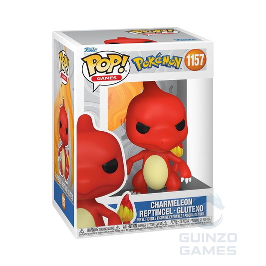 Figura Funko POP Pokémon Charmeleon in vinile rosso con cresta gialla, 1157