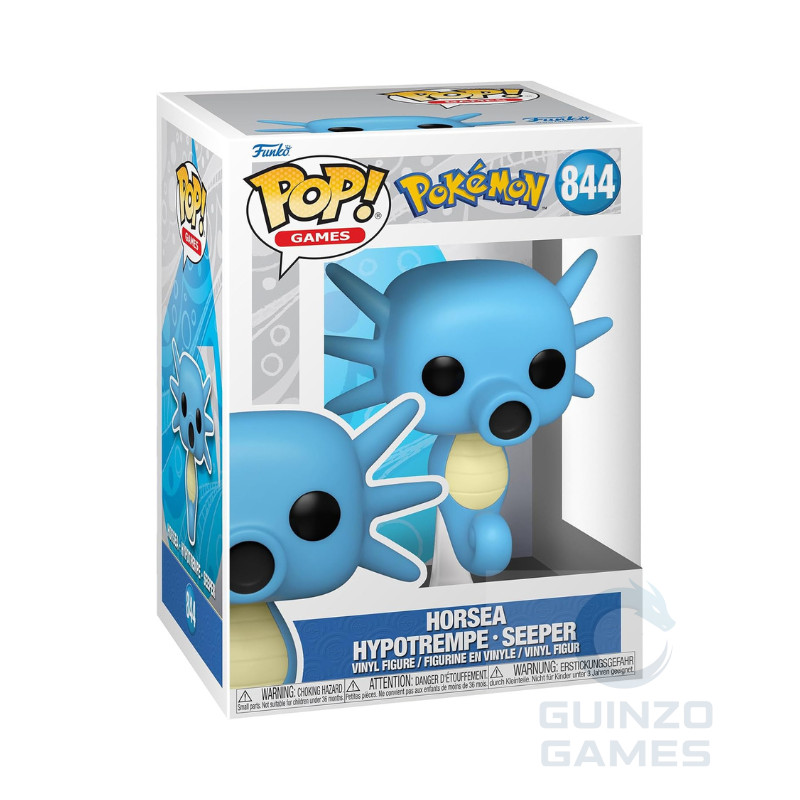 Mini figura collezionabile Horsea blu in confezione da vinile POP!