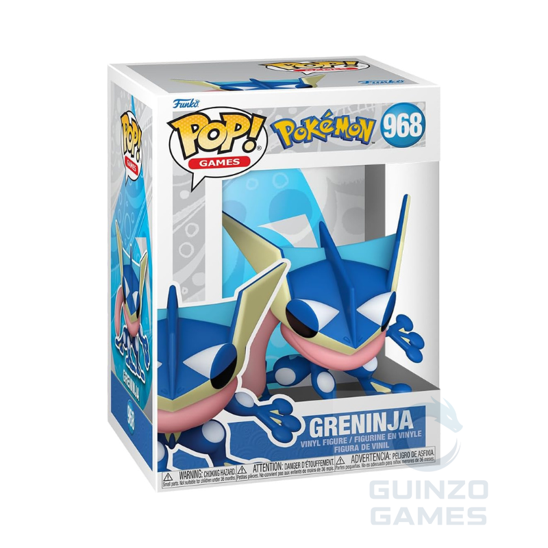 Scatola Funko POP! Games Pokémon Greninja 968, figura in vinile da collezione