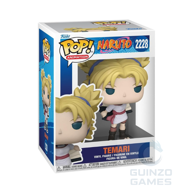 Scatola Funko POP Naruto 2228 con figura Temari bionda, cappotto rosso e nero