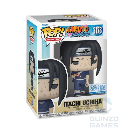 Figura vinile Funko Pop Naruto Shippuden Itachi Uchiha in scatola, capelli neri, fascia e abito blu