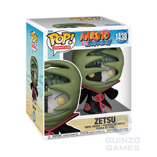 Personaggio Funko Pop Zetsu 1438 in vinile verde, volto mascherato e cappuccio