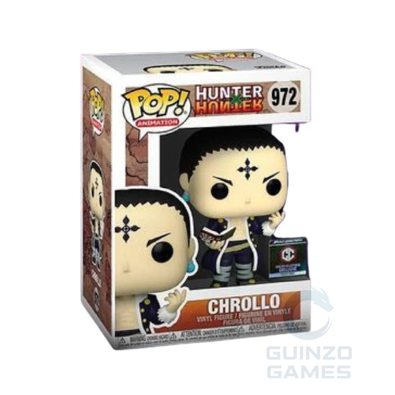 Funko POP-Actionfigur Chrollo 972 in Box, lila Weste und Accessoire