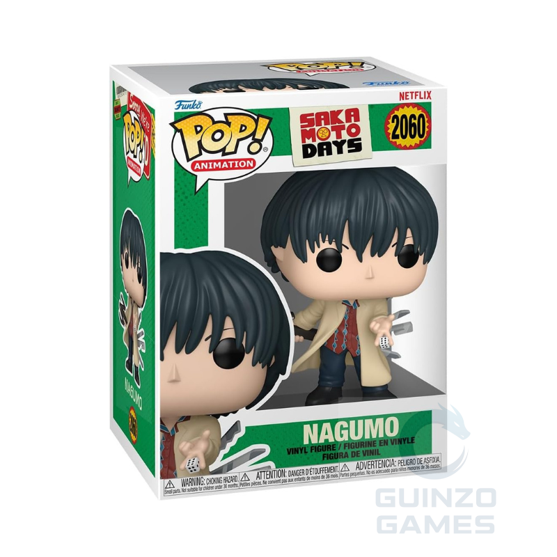 Figurina Funko Pop in vinile Nagumo 2060, capelli neri, outfit blu e beige