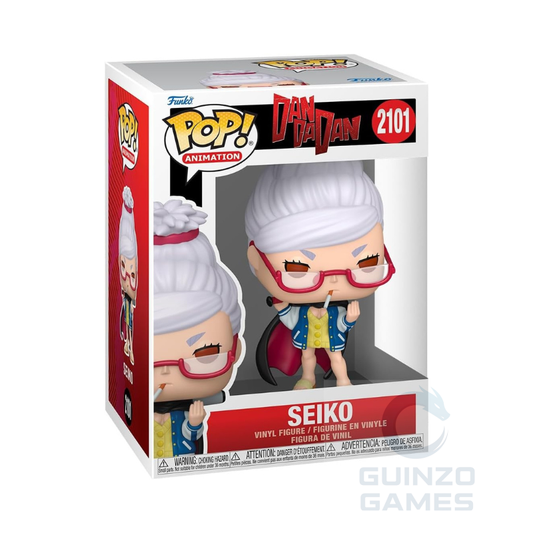 Mini-figurina Funko POP! Dandadan Seiko 2101 in vinile con occhiali rossi, capelli bianchi