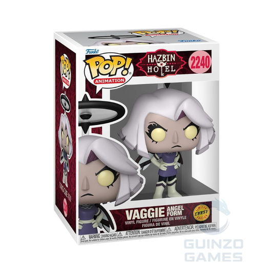 Figura Funko POP in vinile di Vaggie, scatola con dettagli viola e grigi.