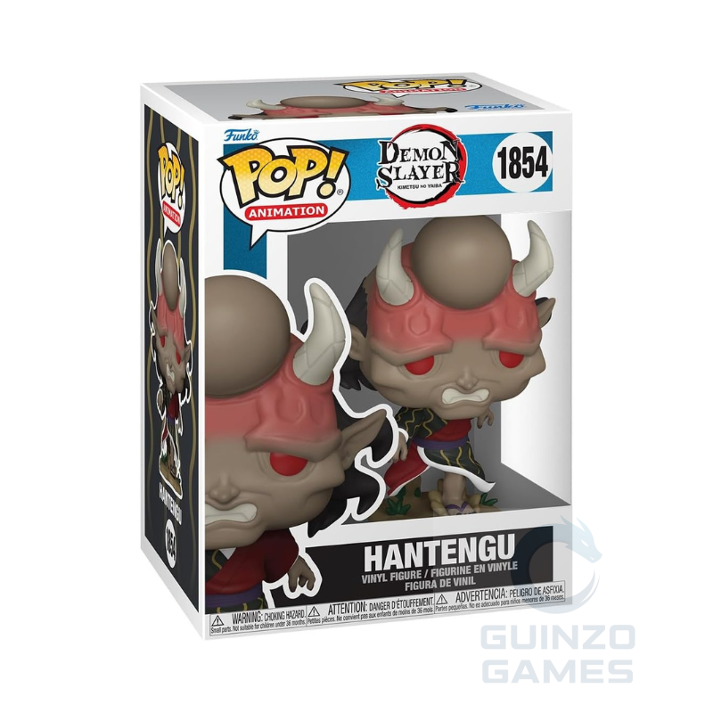Figurina Funko POP! Hantengu di Demon Slayer in confezione, testa con corna rosse