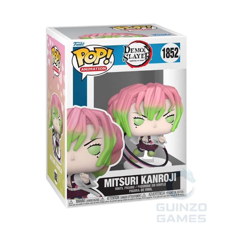 Figura Funko POP Animation Demon Slayer: Mitsuri Kanroji in scatola, capelli rosa e verdi