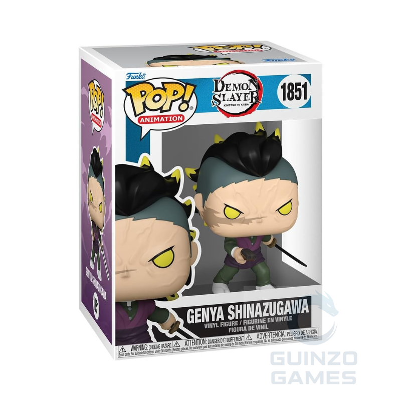 Action figure Funko POP Demon Slayer Genya Shinazugawa in confezione