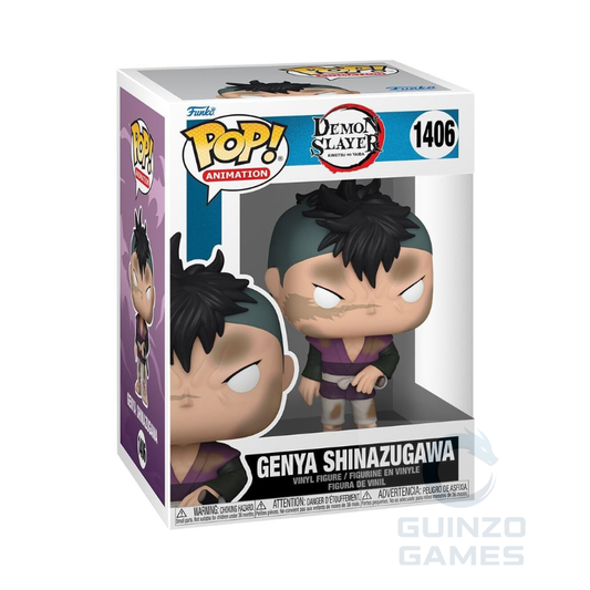 Figura Funko POP in vinile: Genya Shinazugawa, in scatola, personaggio anime.