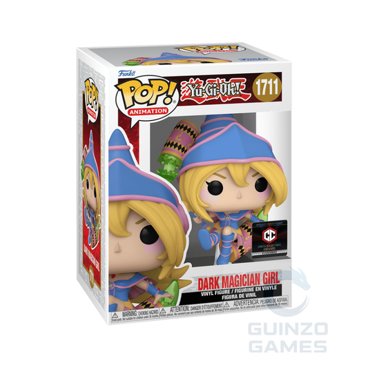 Figura Funko Pop in scatola: ragazza incantatrice bionda con cappello blu e coppa